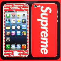 Виниловая наклейка на iPhone 5 Supreme / красная
