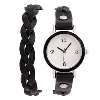 Женские часы с длинным ремешком Acrabe Twist silver / черный